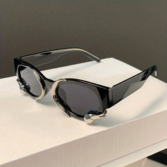 Y2K Snake Sunglasses Oval Shades UV400