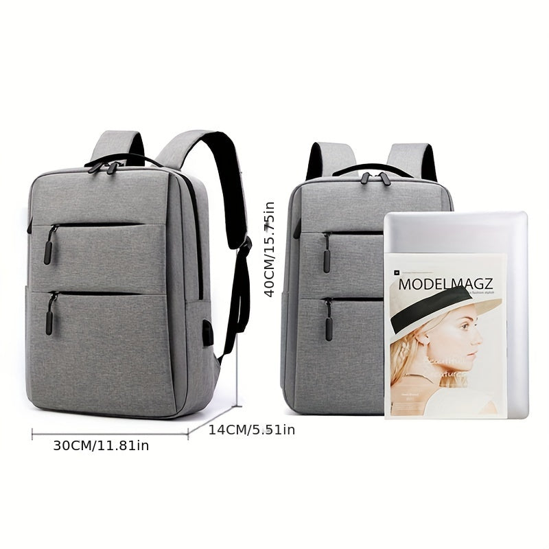 Waterproof Business Backpack USB Charging Port School Travel Laptop Bag