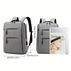 Waterproof Business Backpack USB Charging Port School Travel Laptop Bag