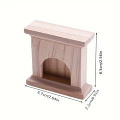 Miniature Dollhouse Fireplace Ornament Set - DIY Home Decor