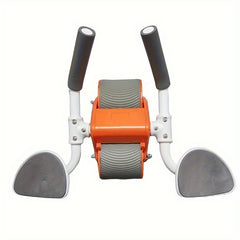 Orange Abdominal Wheel with Elbow Support Pads - Core Training Exercise