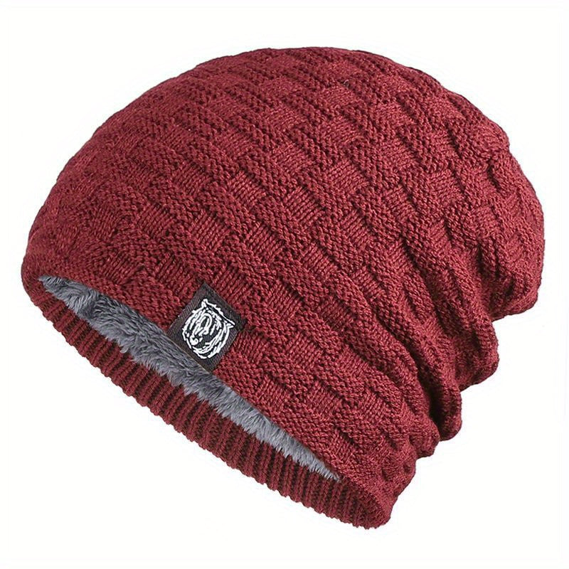 Soft Knitted Beanie Unisex Thicken Warm Knit Hat Lightweight Ear Protection
