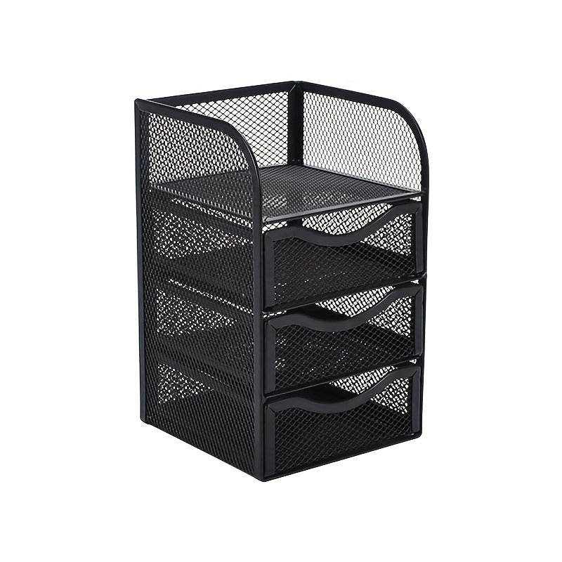 Mesh Desk Organizer Drawer File Letter Tray Office Storage Vanity File
