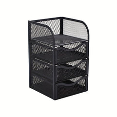 Mesh Desk Organizer Drawer File Letter Tray Office Storage Vanity File