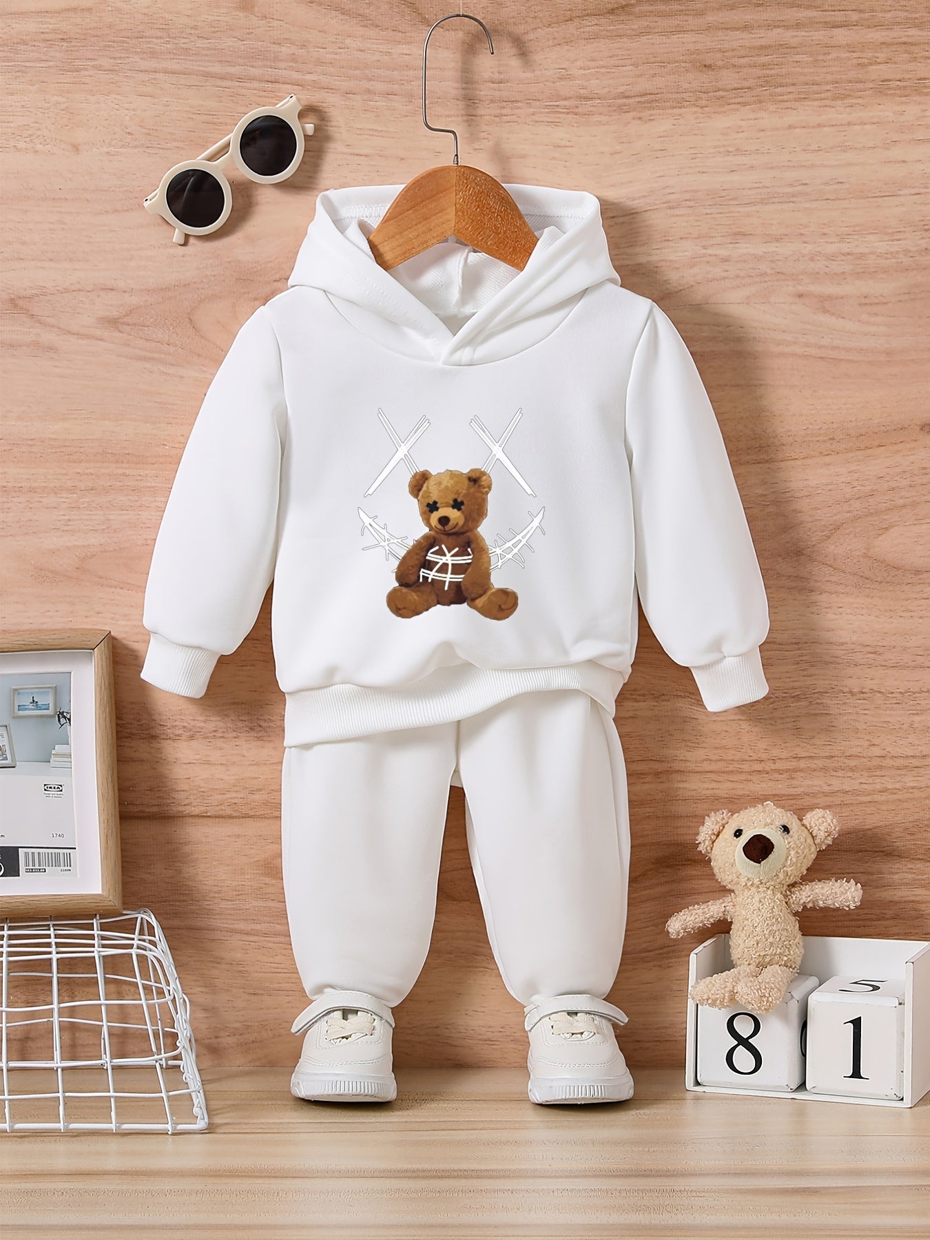 Baby Bear Series 2pcs Sweatshirt Trousers Set - Casual Outfit