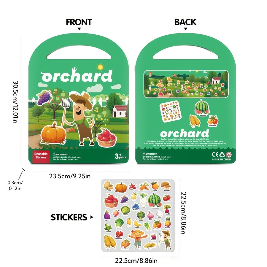 Kids Quiet Bubble Sticker Book - Animal & Transportation Themes