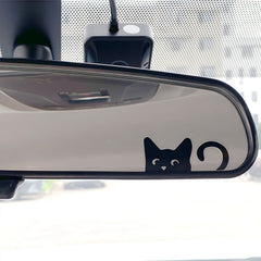Cat Peeping Pattern Sticker Vinyl Decal Easy to Apply Pink Mixed Colors