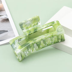 Resin Rectangle Hair Claw Clip Non Slip Strong Hold Grip Hair Jaw Clip