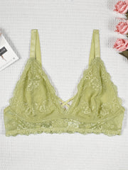  Floral Lace Criss Cross Soft Bralette