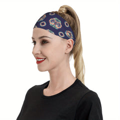Tie Dye Headband Orange Green Sports Casual Wear