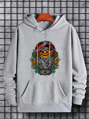Men's Pumpkin Graphic Hoodie Casual Sweatshirt