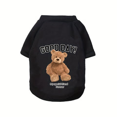 Bear Graphic Pet Crew Neck Sweater For Autumn And Winter