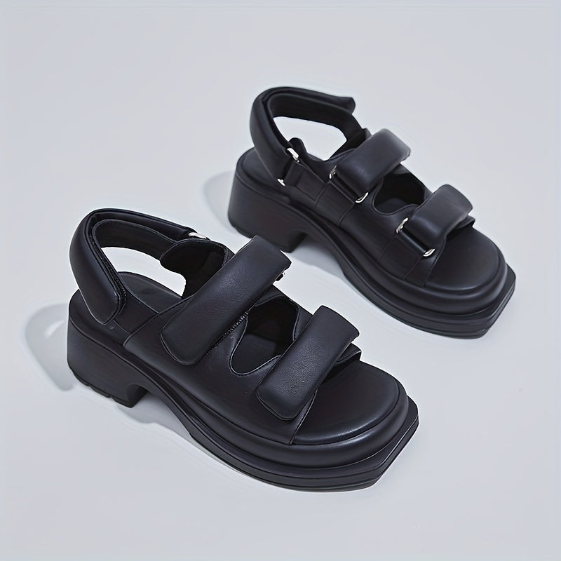 Women's Casual Solid Sports Sandals with Thick Bottom
