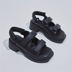 Women's Casual Solid Sports Sandals with Thick Bottom