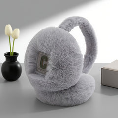Women's Faux Fur Earmuffs with G Patch Winter Warmth