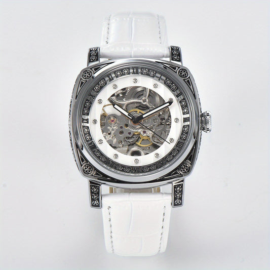 KUERST Auto Mechanical Watch Waterproof Night Light Wristwatch