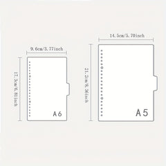 5pcs Star Leaf A5 A6 Loose Leaf Separator Page for Students & Office