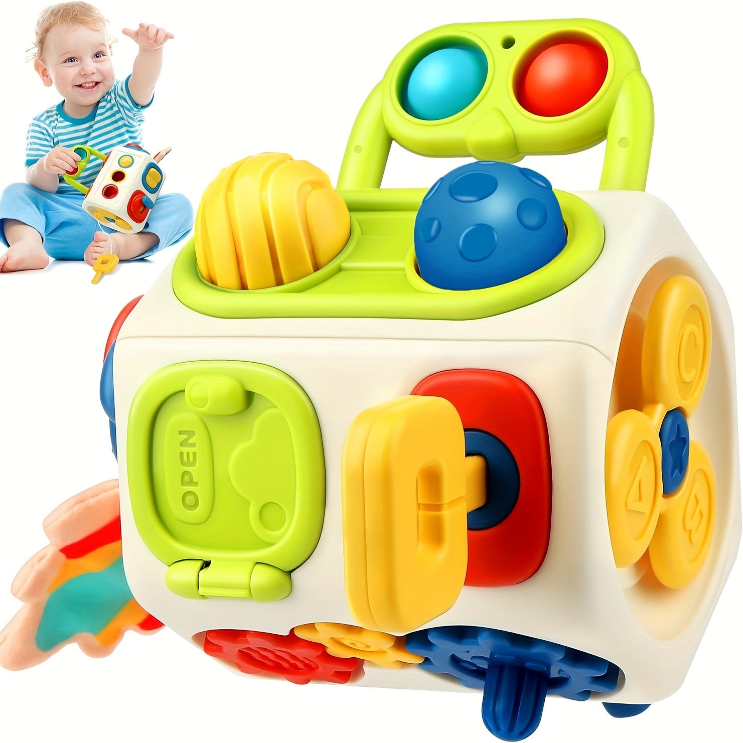 Busy Cube Toddler Sensory Activities Toy Christmas Gift Educational