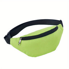 Lightweight Zipper Waist Bag Dacron Textured Fanny Pack