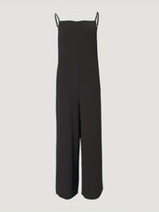 Solid Overall Jumpsuit Casual Sleeveless Spaghetti Jumpsuit