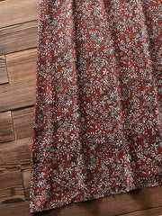 Floral Print Cap Sleeve V Neck Dress Plus Size
