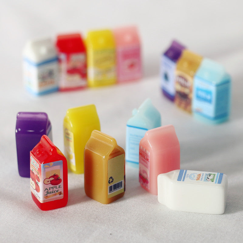 1:12 Dollhouse Miniature Fruit & Milk Set Realistic Tiny Food Models