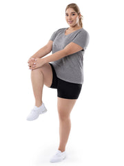 Sporty Shorts Women's Plus Elastic High Rise Stretch Shorts