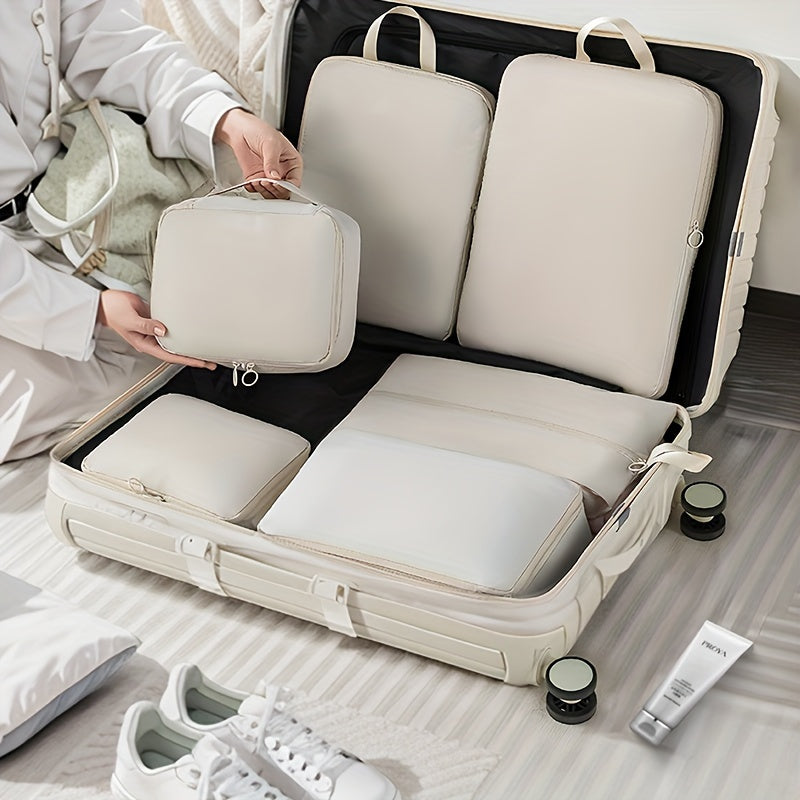 6-Piece Diaper Bag Organizer Set - Portable Travel Packing Cubes