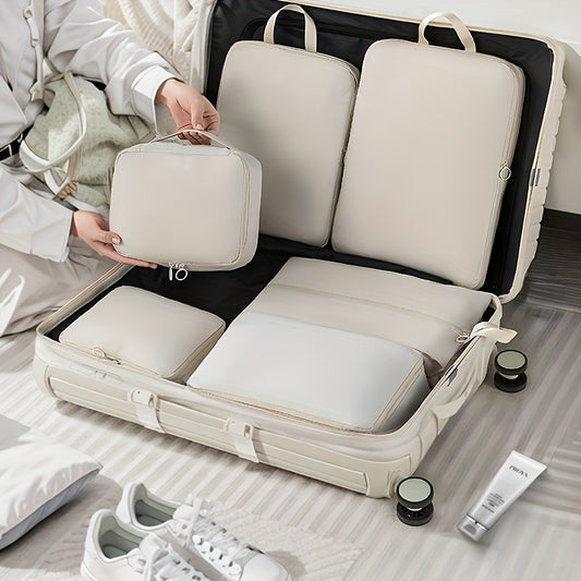 6-Piece Diaper Bag Organizer Set - Portable Travel Packing Cubes
