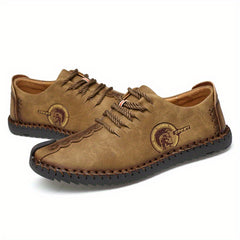 Men's Casual Stitched Lace Up Walking Shoes