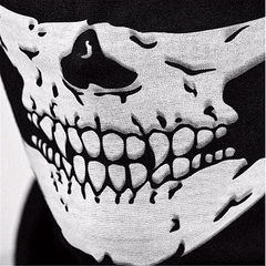 Skull Print Face Mask Windproof Dustproof Outdoor Riding Hood