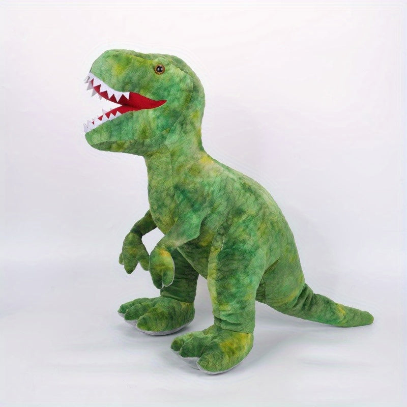30cm Green T Rex Plush Toy & Figurine - Realistic Teeth - Perfect Gift