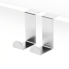 6pcs Stainless Steel Over Door Hooks for Hanging Clothes Coats Towels