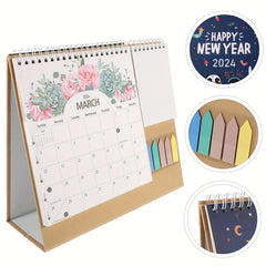 1pc Multifunctional Desk Calendar Schedule Planning Desk Calendar