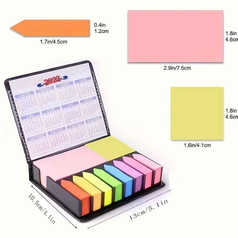 Colorful Sticky Note Set with Leather Packing Box