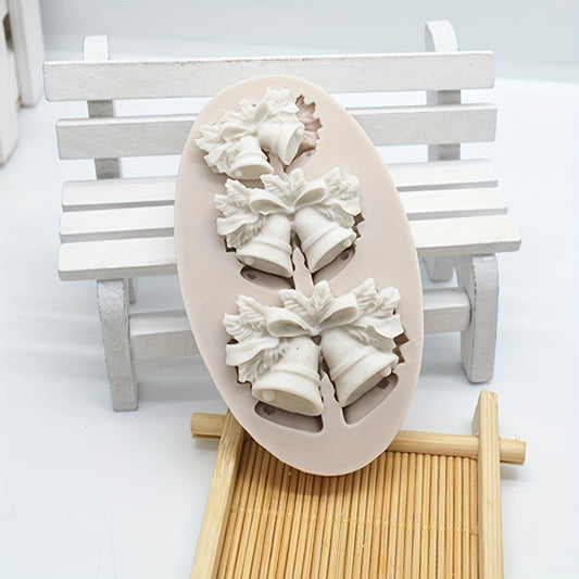 3D Christmas Bell Chocolate Mold for Cake Decorating Silicone Fondant Candy Kitc