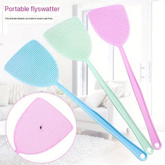 3pcs Manual Fly Mosquito Swatter Plastic Extended Handle Fly Killing Swatter