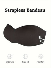 Strapless Bandeau Bra Soft Push-Up Everyday Lingerie