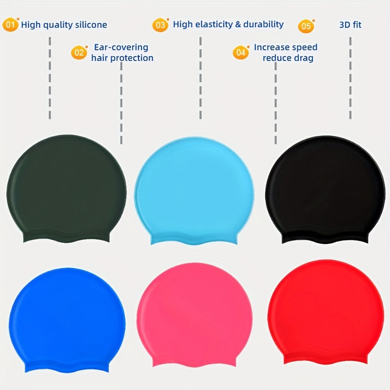 Silicone Swimming Cap for Adults and Kids Swimming Training and Hair Protection