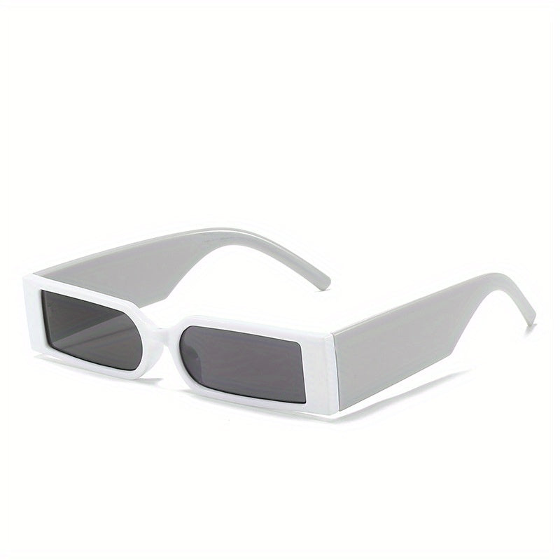 Y2K Rectangle Frame Sunglasses Minimalist Solid Eyewear