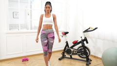 Women's Sports Fitness Yoga Leggings Stitched Cropped Pants