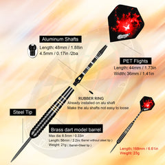 3pcs 23g Steel Tip Darts Training Entertainment Dart Accessories