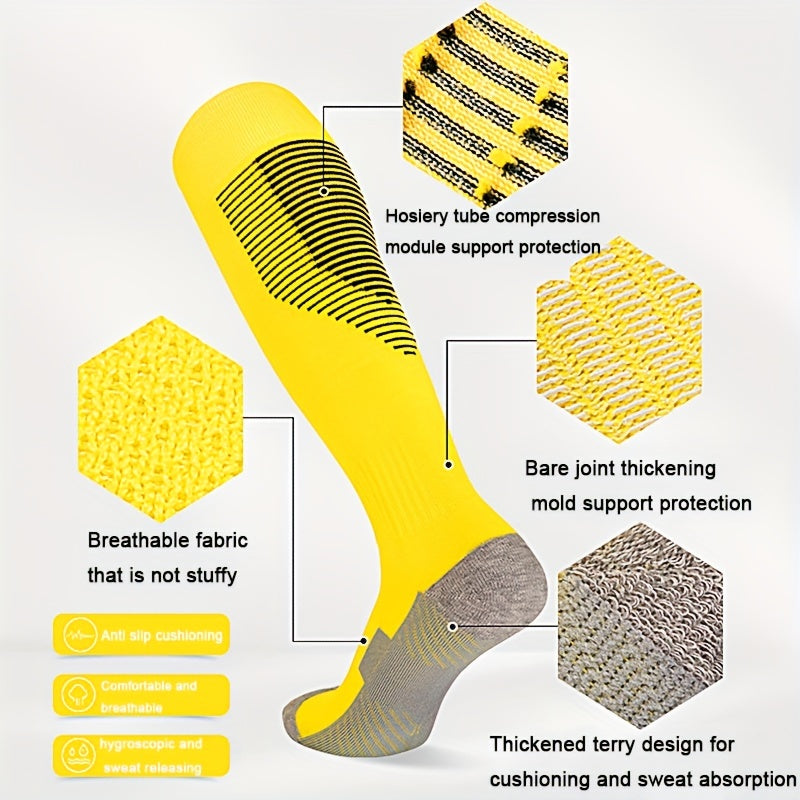 Men's Thigh Soccer Socks, Non-slip Design