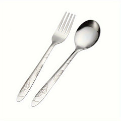 Stainless Steel Salad Dessert Fork Soup Spoon Set