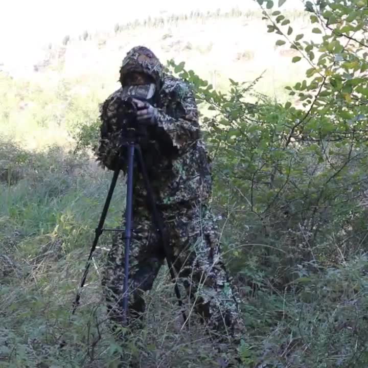 3D Leafy Camouflage Ghillie Suit for Outdoor Game & Halloween Costume