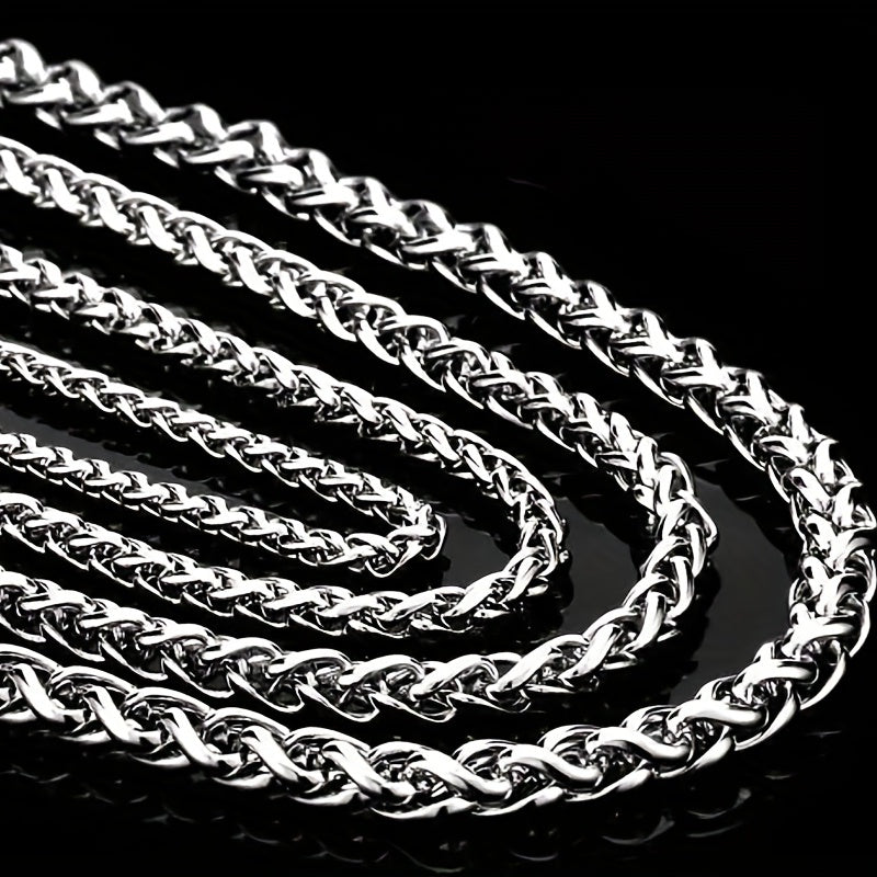 Titanium Steel Flower Basket Necklace for Men and Women