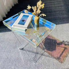 Portable Acrylic Folding Table for Home and Office