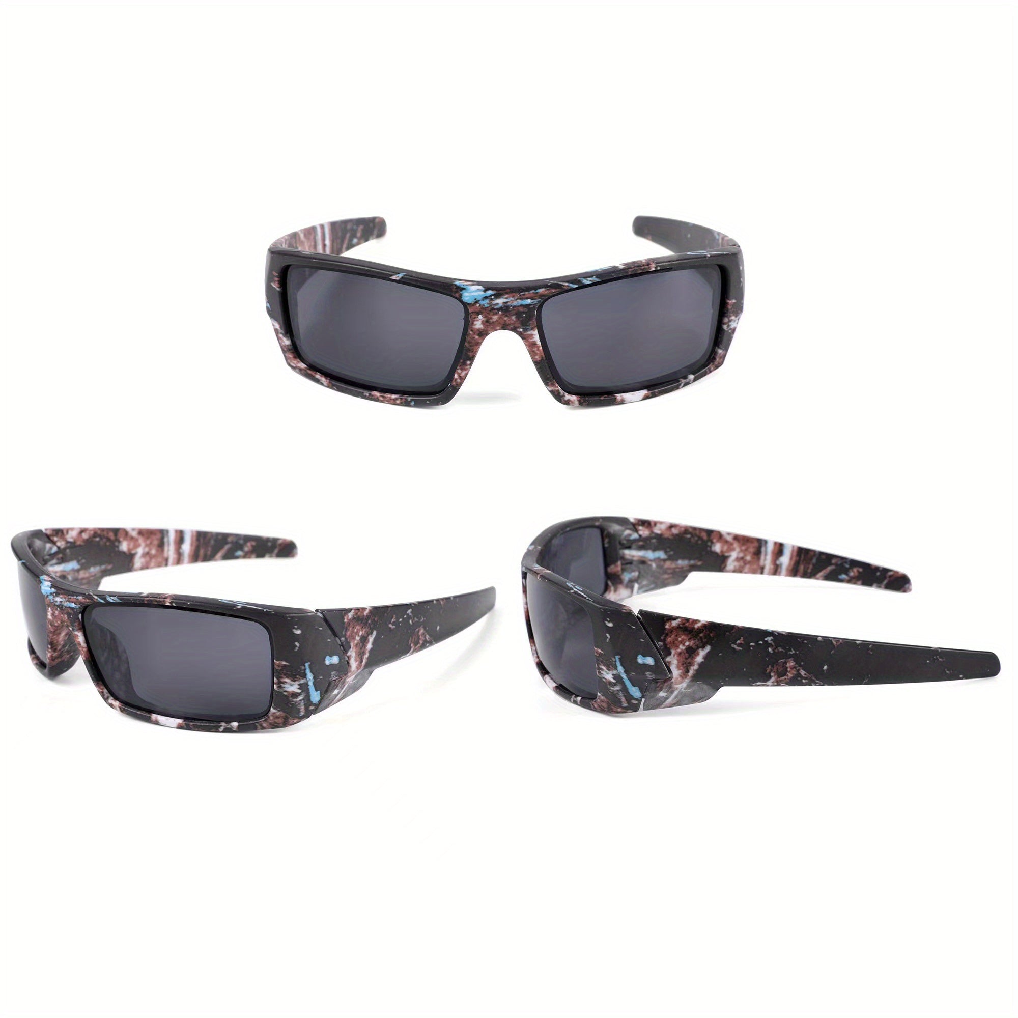 Men's Polarized Square Sunglasses Sports Cycling Fishing UV 400 with Case