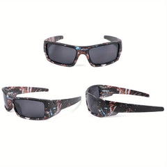 Men's Polarized Square Sunglasses Sports Cycling Fishing UV 400 with Case