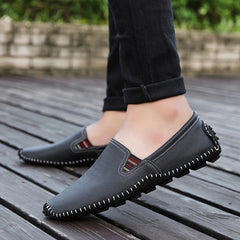 Men's Hand Stitched Loafer Shoes Lightweight Slip On Flats